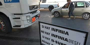 Transportistas de Tandil protestan por la falta de gasoil