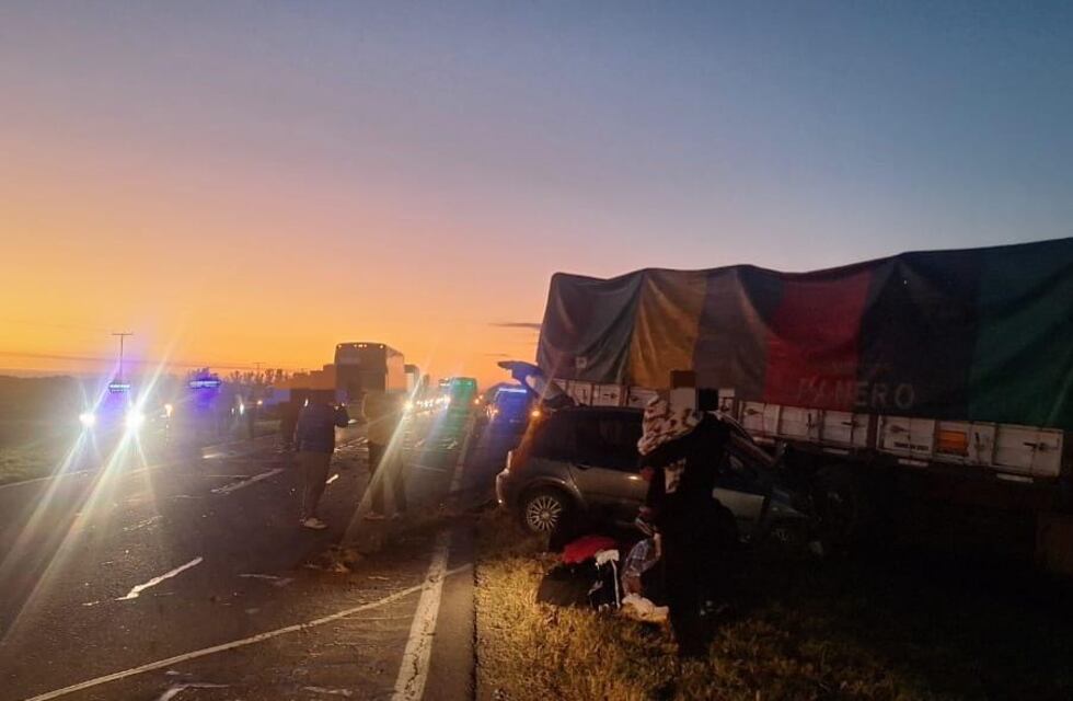 Choque múltiple de 4 vehículos sobre ruta nacional 19