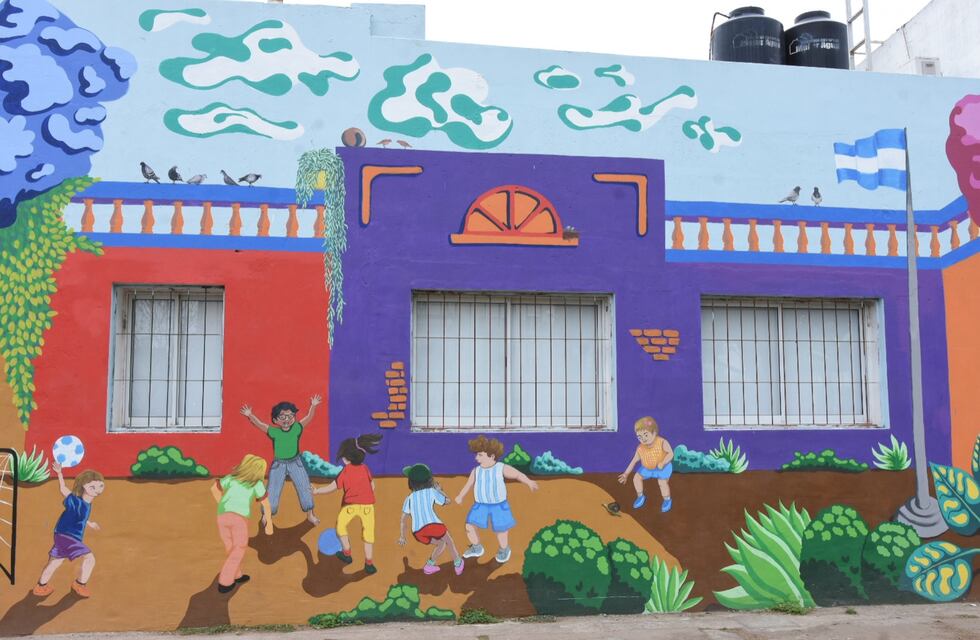 Terminaron el mural sobre los festejos por el Mundia de Qatar
