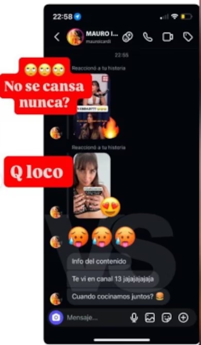 Las capturas de chats con Icardi que difundió Camila Nuñez