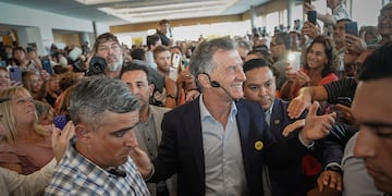 El expresidente Mauricio Macri en un acto en Mar del Plata en el mes de enero. Foto: Archivo.