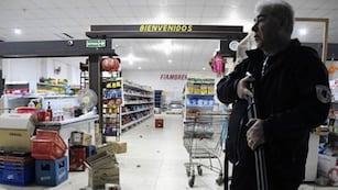 El supermercado chino quedó custodiado