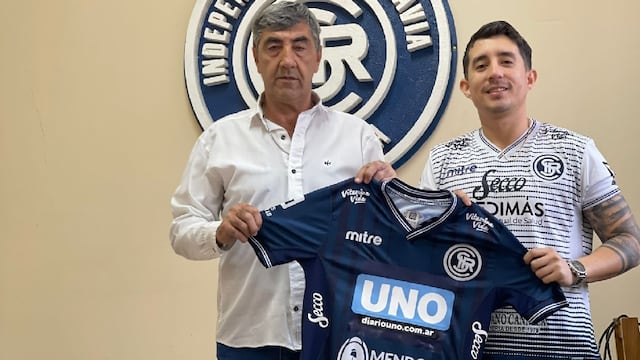 Carlos Castro presidente de Independiente Rivadavia junto a Jonathan Lozano gerente de la empresa The Code, Colombia.