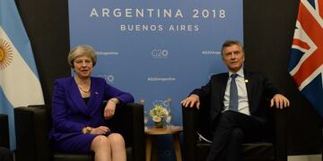 Theresa May y Mauricio Macri (EFE)