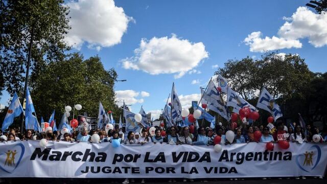Marcha por la Vida, en contra de la legalización del aborto. (Foto de archivo: EFE)