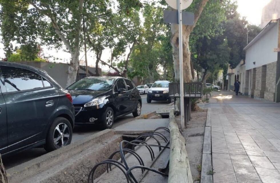 Un poste de luz cayó sobre un auto estacionado en la Quinta