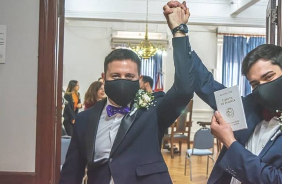 Villa María: primer matrimonio con barbijos