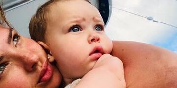 La China Suárez junto a Magnolia