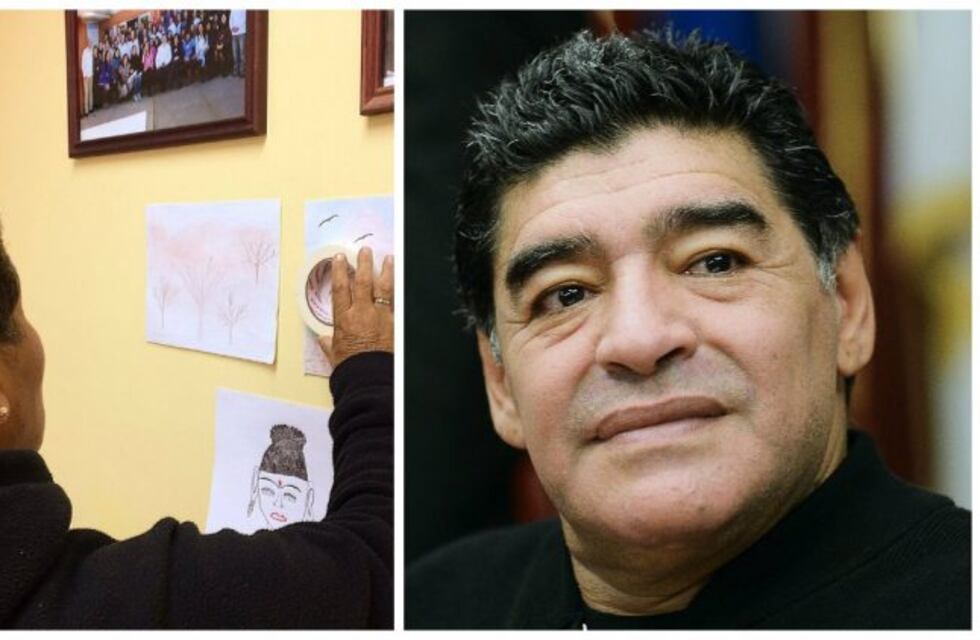 ¿Es una abuela que se parece a Maradona? ¿o es él? deja muchas dudas
