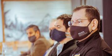 Fuerzas de seguridad fueguinas reunidas\u002E