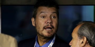 Football Soccer - Argentina v Chile - World Cup 2018 Qualifiers - Antonio Liberti Stadium, Buenos Aires, Argentina - 23/3/17 - Argentina's TV celebrity and secretary of national teams Marcelo Tinelli gestures\u002E REUTERS/Marcos Brindicci buenos aires marcelo tinelli eliminatorias mundial 2018 futbol futbolistas partido seleccion argentina chile