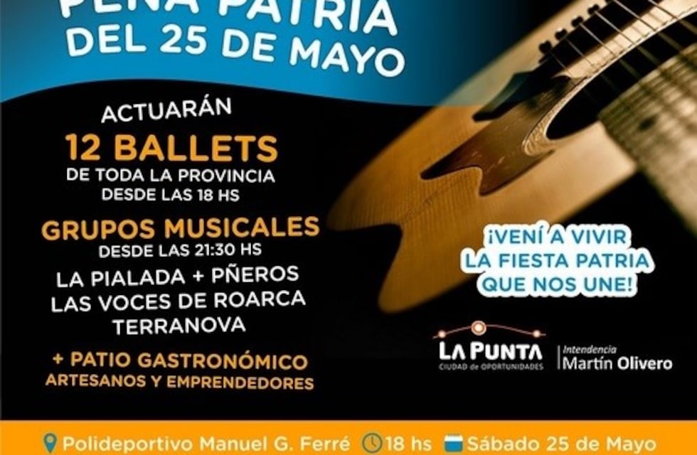 La Punta celebrará el 25 de Mayo a puro folclore y comida patria