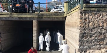 Operativo en en los desagües pluviales de Carlos Paz