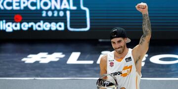 GRAFCVA6461\u002E VALENCIA, 30/06/2020\u002E- El base argentino del Kirolbet Baskonia, Luca Vildoza, ha sido nombrado el MVP de la final de la Liga Endesa, en la que se han impuesto al Barça\u002E EFE/Manuel Bruque