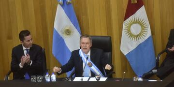 Juan Schiaretti, en una nueva apertura de sesiones en la Legislatura cordobesa\u002E