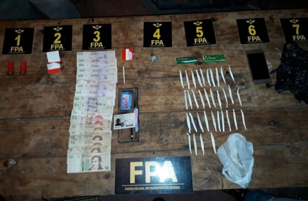 Un detenido por comercializar droga en varias localidades del departamento Cruz del Eje