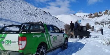 Realizan en Río Negro tareas de protección ante el anuncio de nuevas nevadas y lluvias