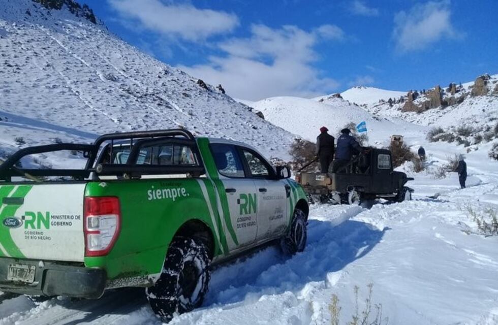 Realizan en Río Negro tareas de protección ante el anuncio de nuevas nevadas y lluvias