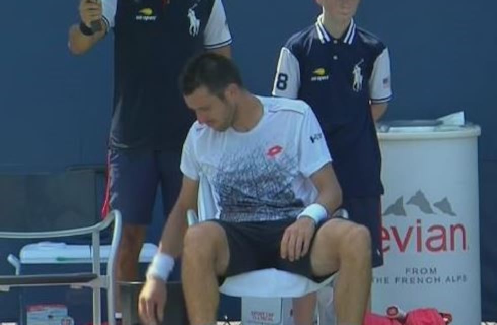 US Open: Leonardo Mayer sufrió el calor y abandonó en la primera ronda