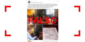 No, en esta foto no se ve a Grabois en uno de los restaurantes más lujosos de Bolivia