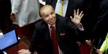 Carlos Menen en la ceremonia de jura de Senadores, en 2017 (REUTERS/Marcos Brindicci)