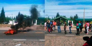 Familiares de presos manifestandosé frente al Servicio Peniteniciario de San Luis\u002E