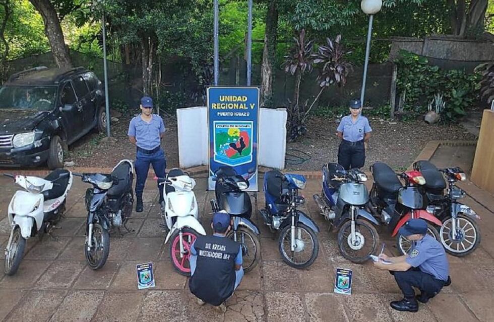 La policía recuperó nueve motos en operativos en Iguazú