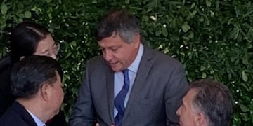 Peppo dialogó con el presidente chino\u002E (Foto: @domingopeppo)