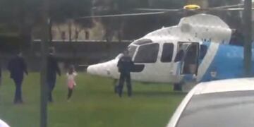 Macri fue a buscar a Antonia en helicóptero