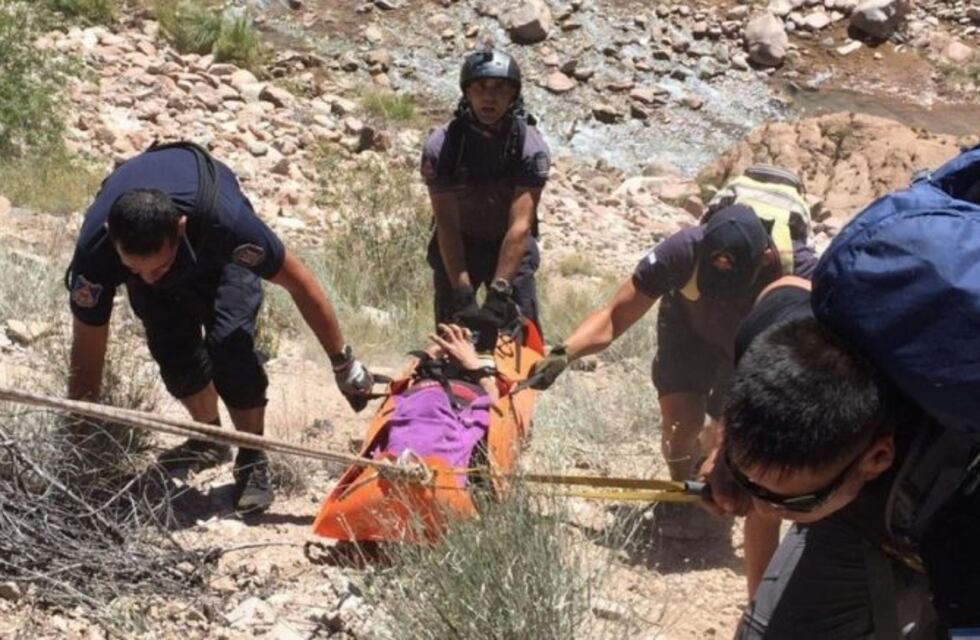 Rescataron a un hombre accidentado en Cacheuta