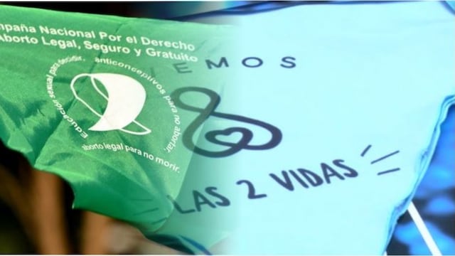 Pañuelo verde y celeste