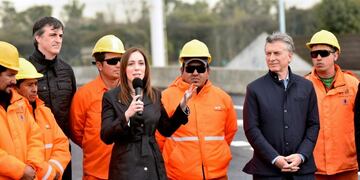 Macri y Vidal en un acto\u002E