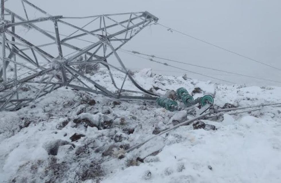 Chubut: 18 torres de Transpa cayeron a raíz de un temporal