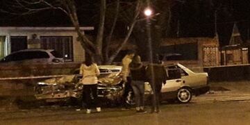 Un choque terrible ocurrió en calle Perú de Las Heras en la madrugada de hoy\u002E