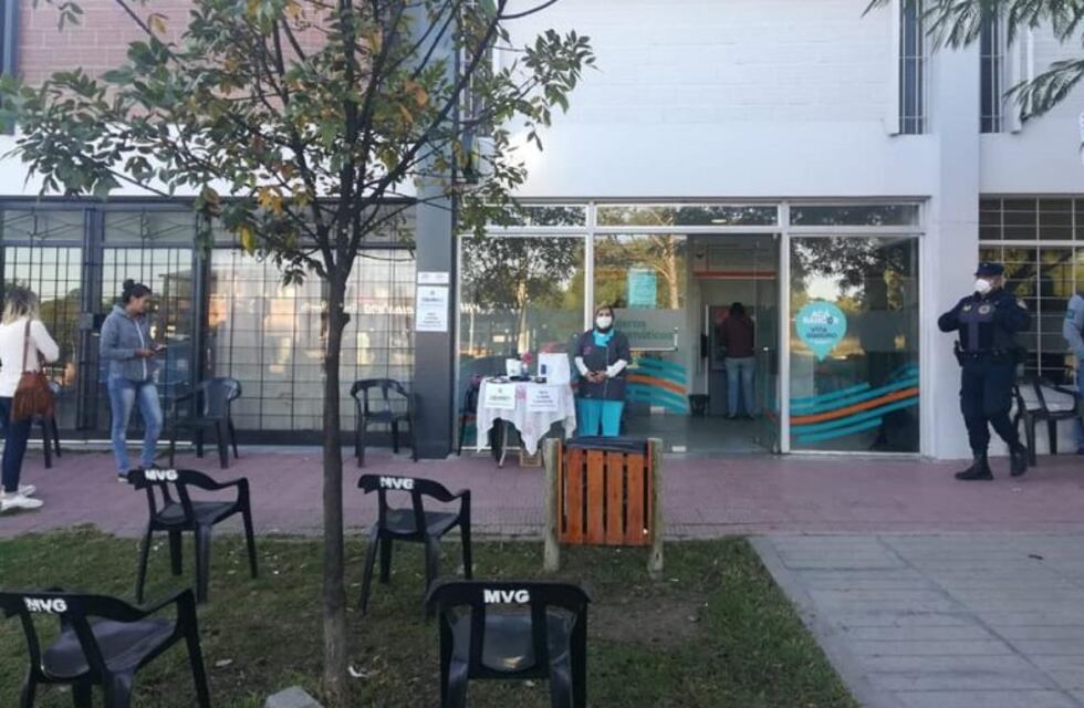Así se preparó Villa Giardino para recibir a quienes fueron a cobrar al Banco