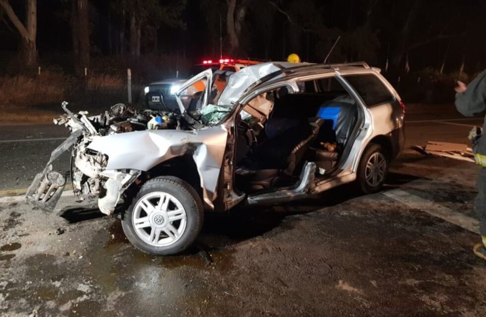 Accidente en la curva de ingreso a la localidad de El Fuertecito
