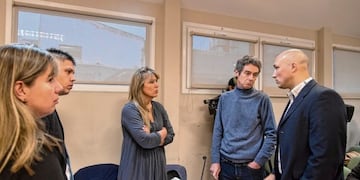 Imagen archivo\u002E La fiscal Cendón, su jefe Lozada y el defensor oficial Cicciarelo en una audiencia\u002E