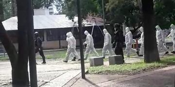 Procedimiento policial en el parque San Martín, de Jujuy