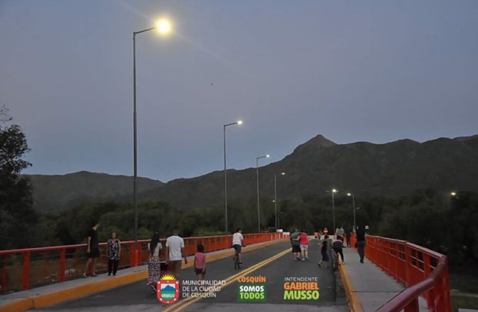 Ultiman los detalles de un nuevo puente en Cosquín