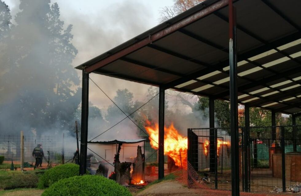 Hubo un incendio en un sector del Rosedal en parque Independencia: creen que fue intencional