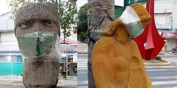 Tapa bocas en las esculturas: una forma de concientizar a los ciudadanos\u002E (Web)\u002E