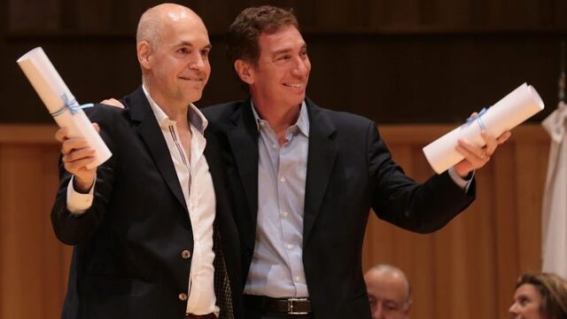 Horacio Rodríguez Larreta (i) y Diego Santilli. (FOTO:DYN/PRENSA GCBA)