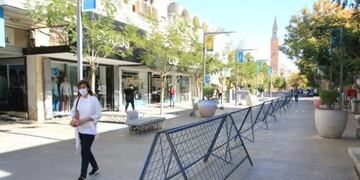 La Peatonal estuvo vallada por dos semanas para organizar el movimiento en el microcentro sanjuanino\u002E