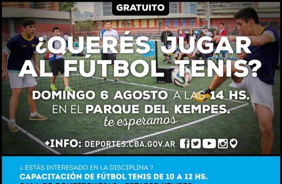 Fútbol tenis: participá y capacitate de manera gratuita