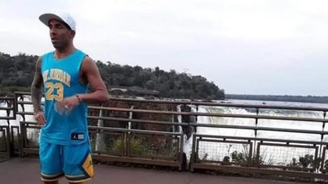 Carlos Tévez en Cataratas del Iguazú\u002E (Foto de Norma Devecchi)