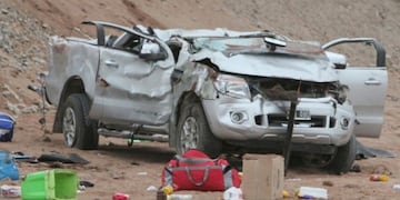 Fidel Martínez, de 18 años, falleció luego de que la camioneta en la que viajaba, una Ford Ranger, diera un tumbo\u002E