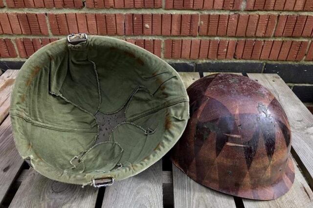 El casco del soldado Rafael Barrios\u002E