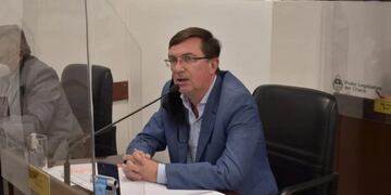 Livio Gutiérrez en su banca de la Legislatura del Chaco (Foto: Gentileza prensa Legislatura del Chaco)