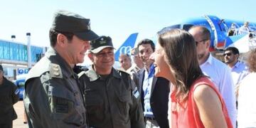 La ministra Frederic saludó a efectivos de las fuerzas federales que trabajan junto a la Policía de Misiones en el control del narcotráfico\u002E (MisionesOnline)