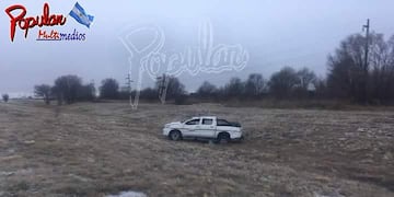 Toyota Hilux volcó en la autopista nº 55\u002E